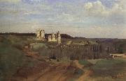 Corot Camille, The castle of pierrefonds